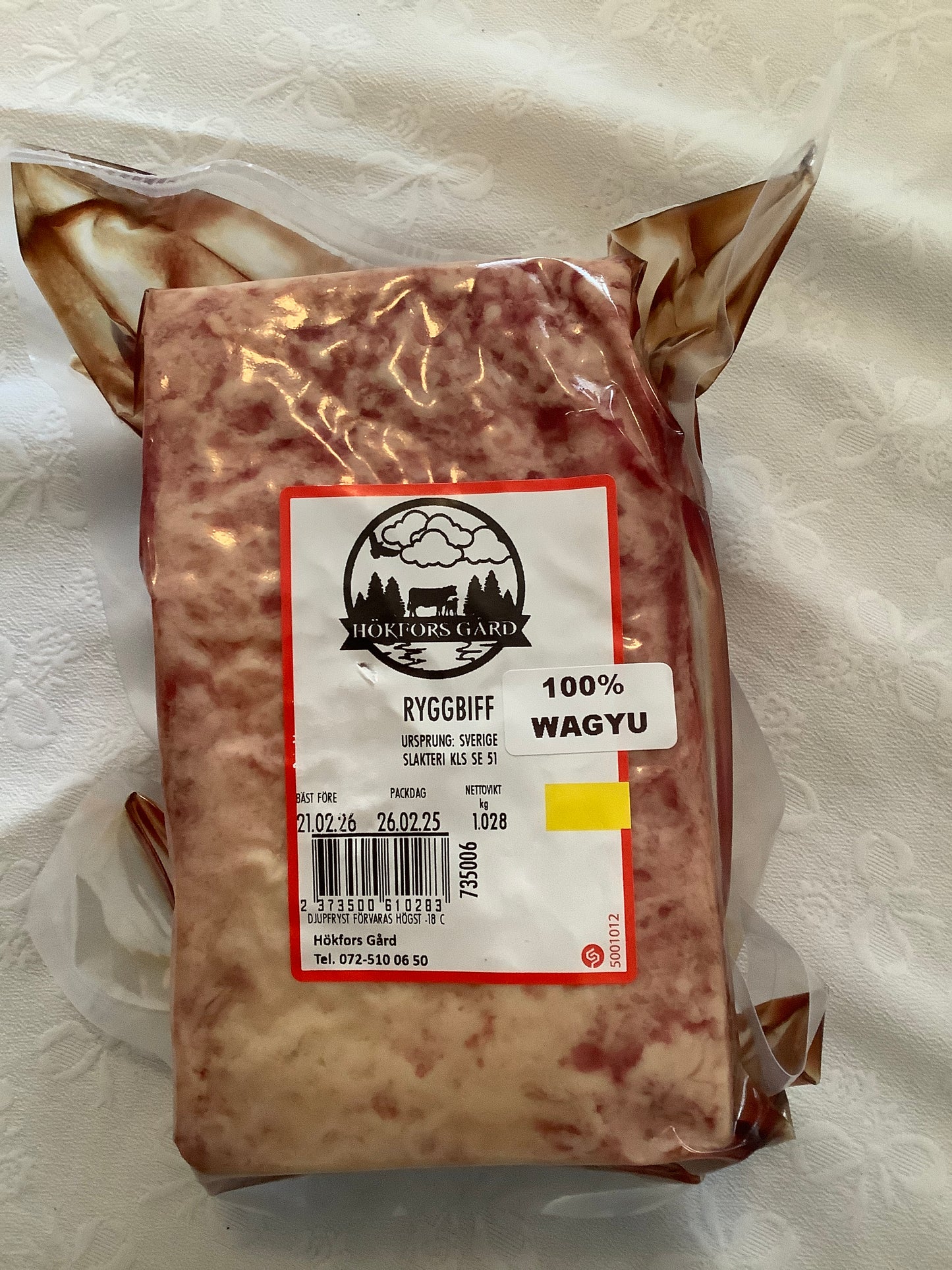 Ryggbiff 100% Wagyu